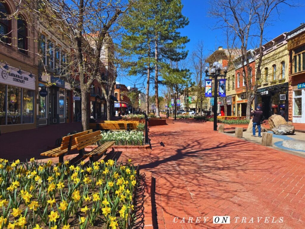 Pearl Street Boulder in Spring