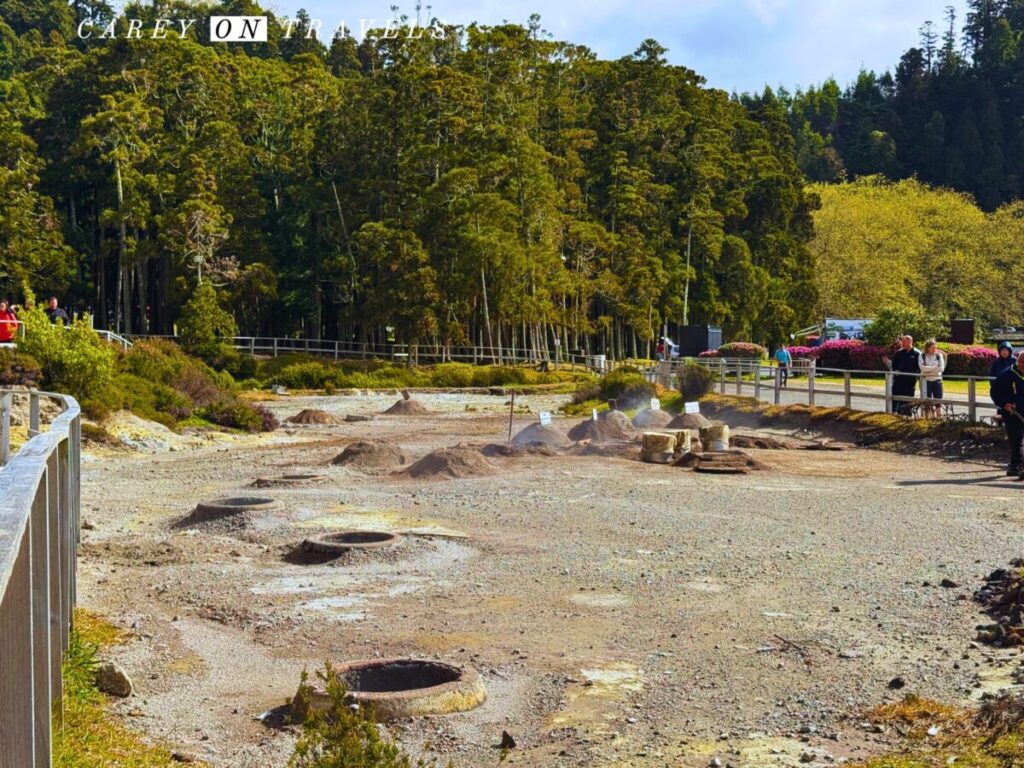 Cooking Cozidos at Lagoa das Furnas
