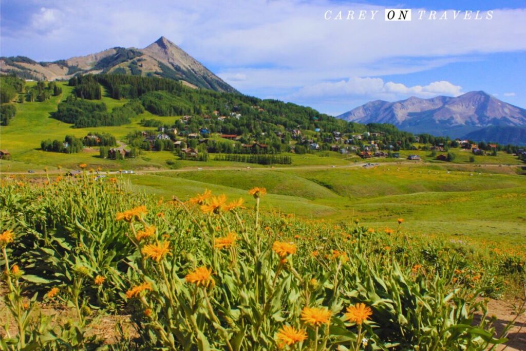 View of Crested Butte from the Snodgrass Trail