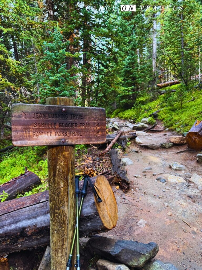 Isabelle Glacier Trail Sign Brainard Lake Recreation Area