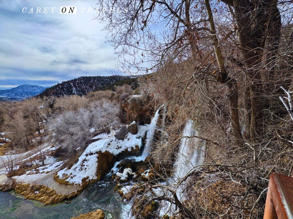 View over Rifle Falls in Winter
