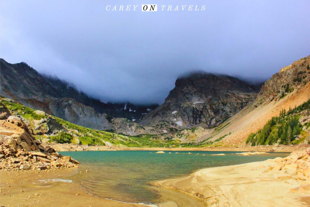 Lake Isabelle in Brainard Lake Recreation Area with Low Water Levels