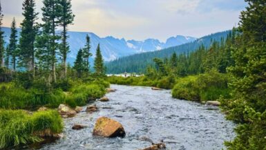 Smoky Day at Long Lake at Brainard Lake Recreation Area