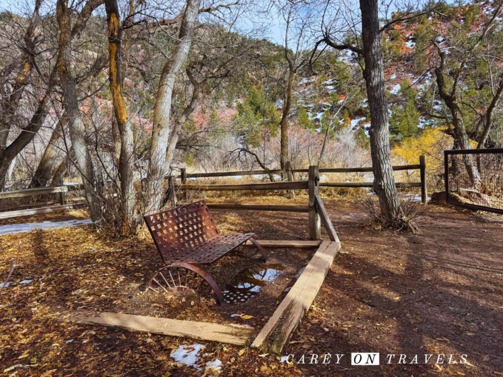 Rifle Falls State Park Bench