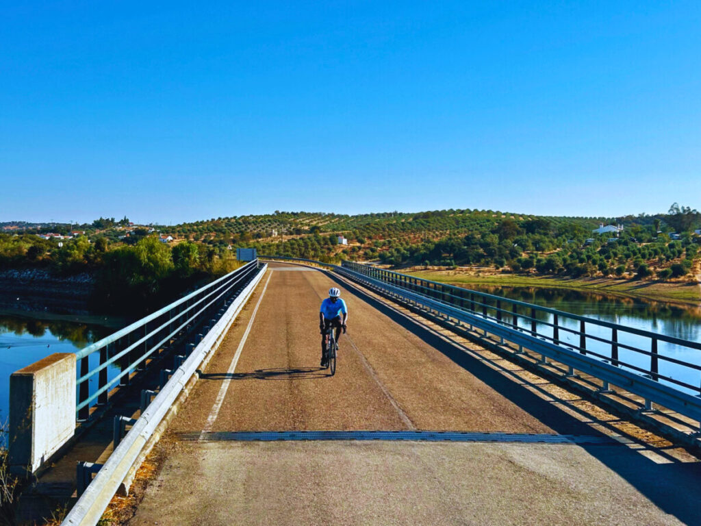 Crossing the Albufeira do Alqueva, photo credit Trek Travel