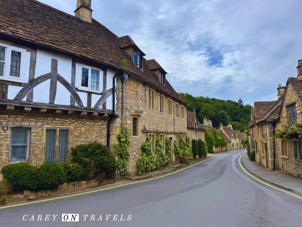 Castle Combe Village View from the Market Cross, England