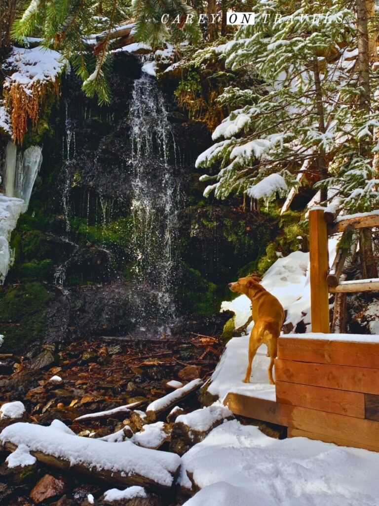 Snow Mountain Ranch Waterfall Trail in Winter