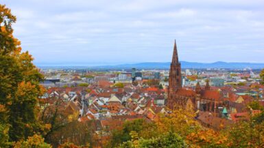 Views over Freiburg's Cathedral from the Schlossberg