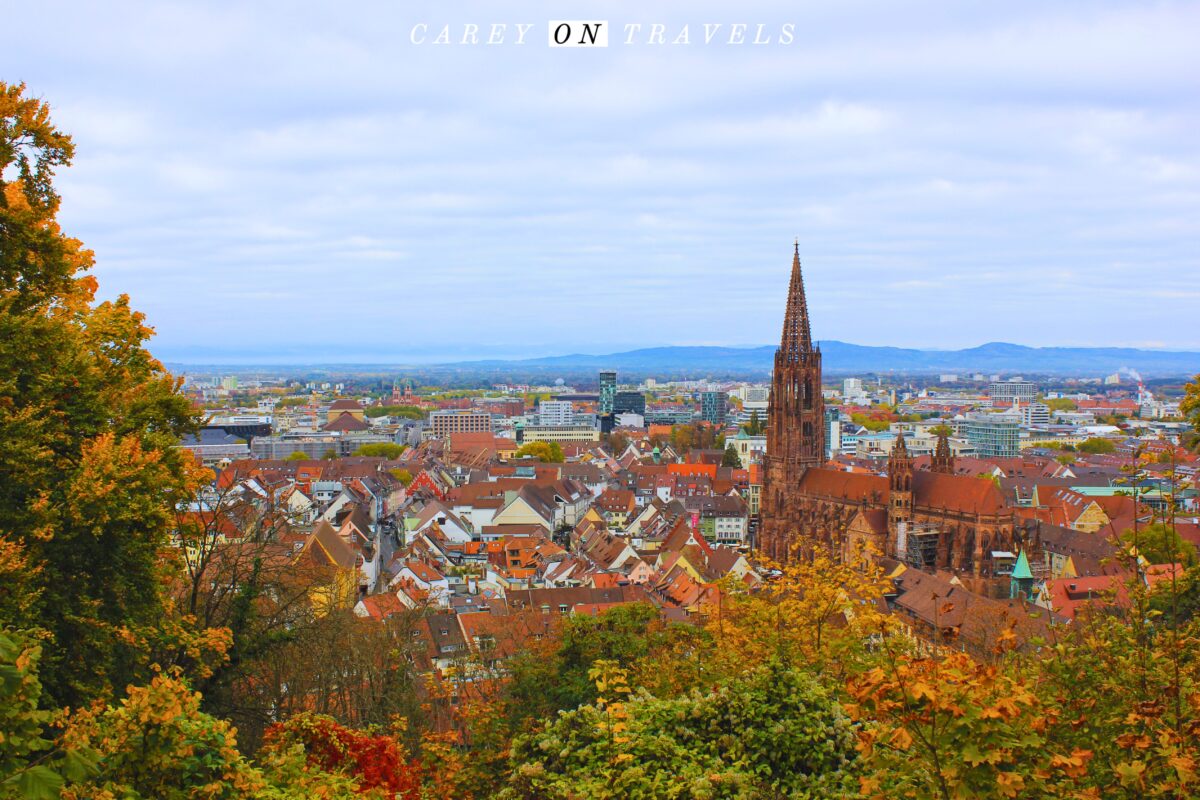 Views over Freiburg's Cathedral from the Schlossberg