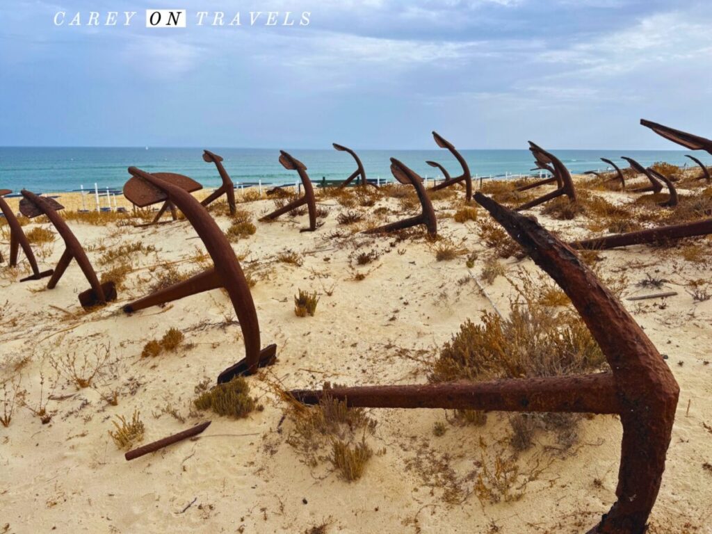 Cemetery of Anchors at Praia do Barril, near Tavira, Portugal