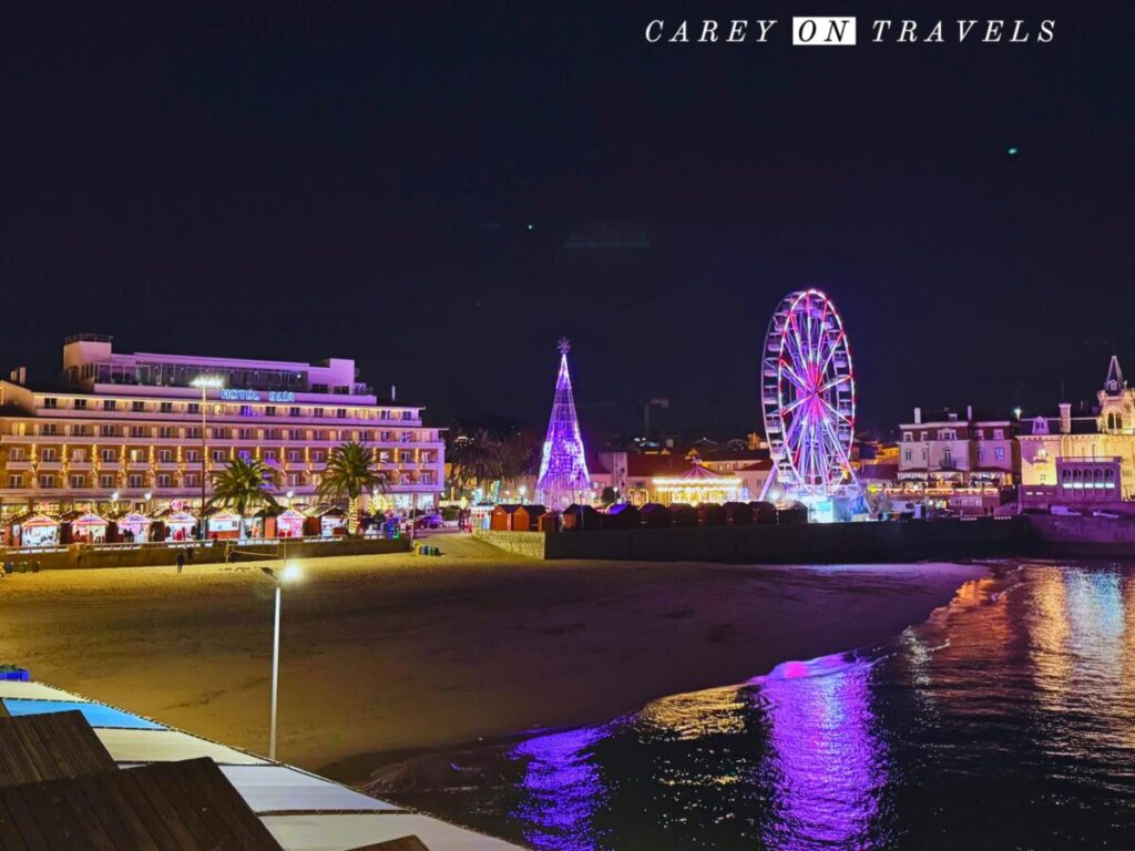 Cascais Christmas Market Ferris Wheel from the Cidadela