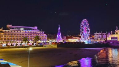 Cascais Christmas Market Ferris Wheel from the Cidadela