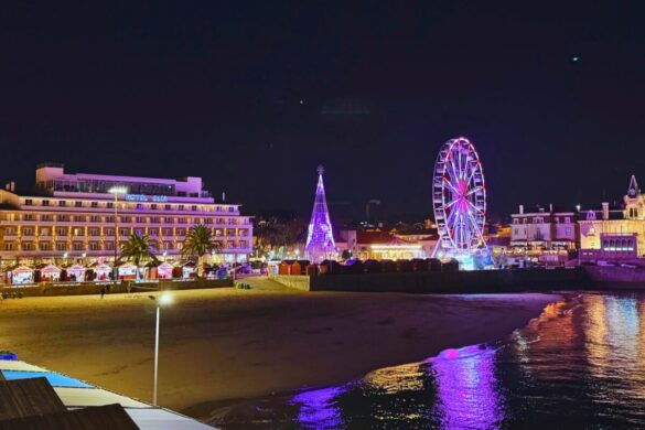 Cascais Christmas Market Ferris Wheel from the Cidadela