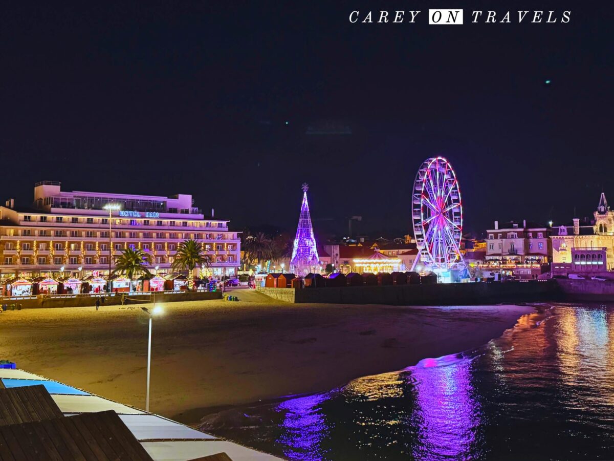 Cascais Christmas Market Ferris Wheel from the Cidadela
