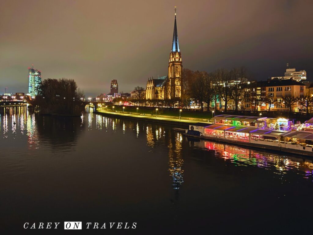 Eisener Steg (Iron Bridge) Frankfurt at Christmas