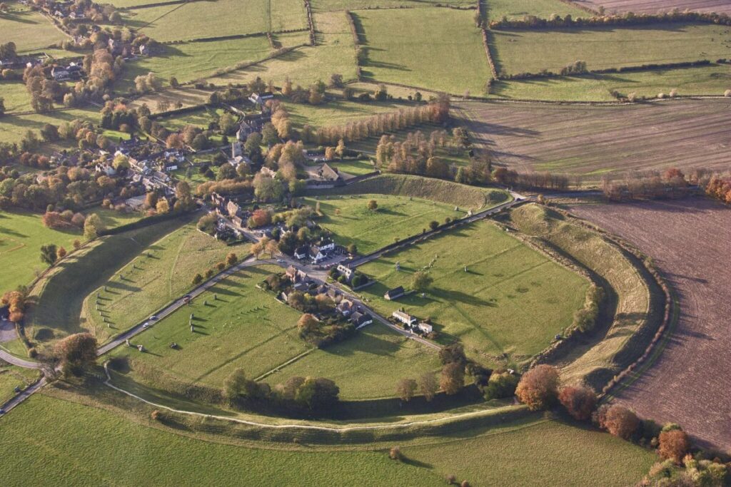 Avebury Stone Circle, photo credit MikPeach, CC BY-SA 4.0 <https://creativecommons.org/licenses/by-sa/4.0>, via Wikimedia Commons