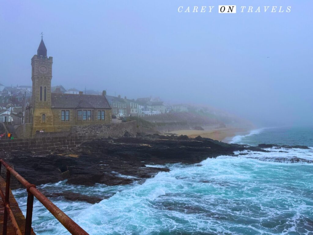 Foggy, Stormy Summer Evening in Porthleven