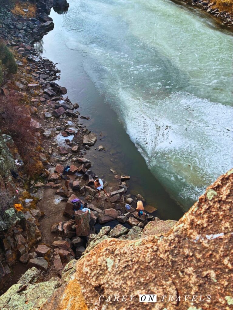 Looking Down onto Radium Hot Springs Colorado