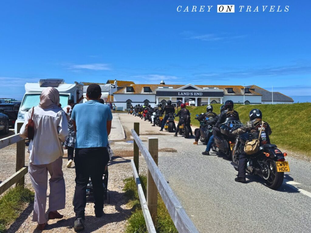 Busy Weekday in June at Land's End, Cornwall
