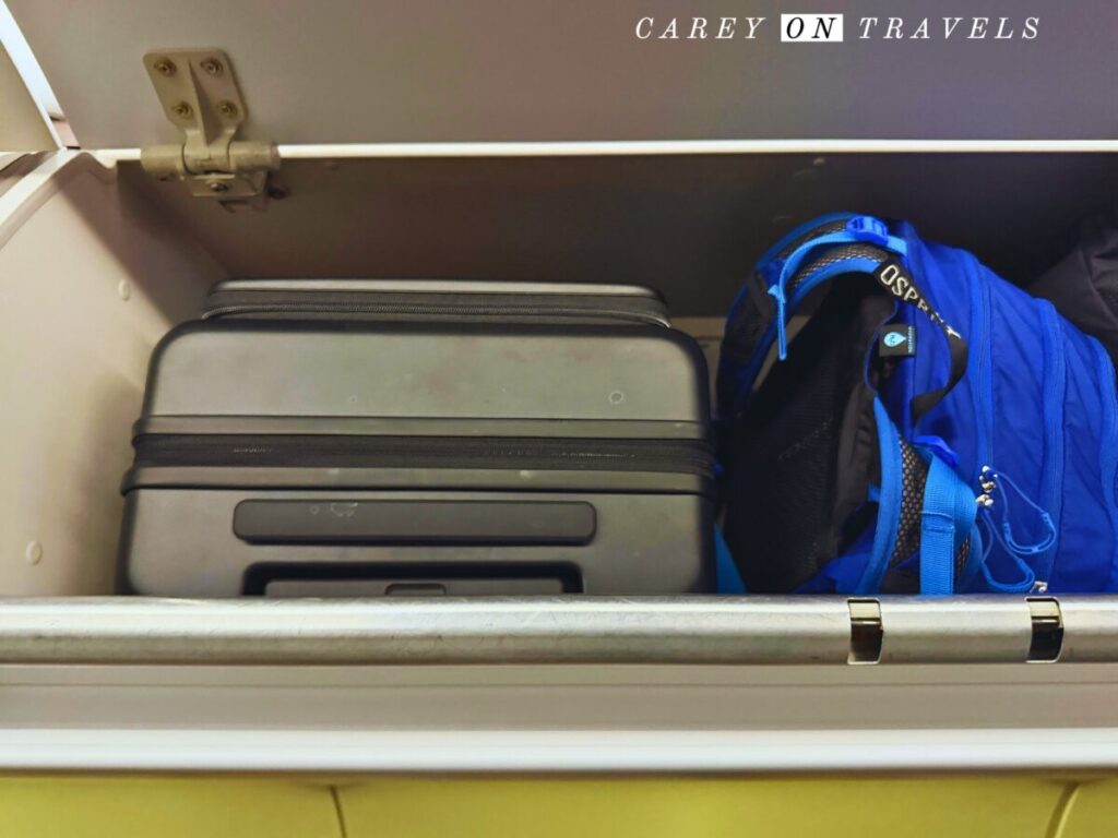 Level8 Adventurer 20-inch Carry-On in Overhead Bin on TAP Portugal